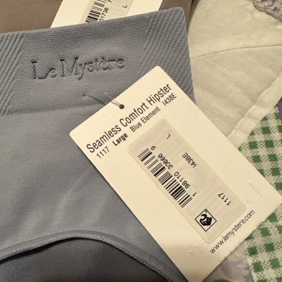 New Le Mystere Panties Lot Of 4 pair Sz Large Seamless Comfort Hipster NWT - Picture 2 of 4
